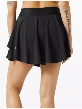 Lululemon Court Rival Skirt Black Size 4 | High Rise Tennis Skirt